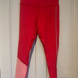 ZYIA Vibrant Bright and Soft Pink Leggings with Reflective Strip